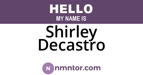 Shirley Decastro