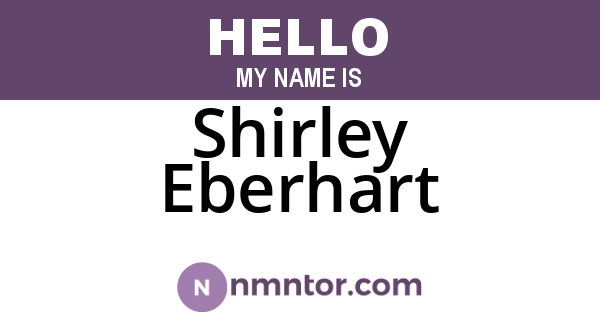 Shirley Eberhart