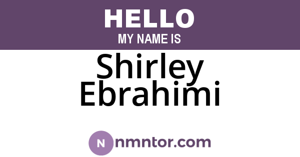 Shirley Ebrahimi