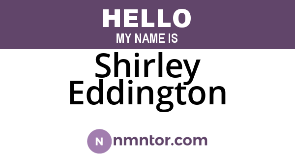Shirley Eddington