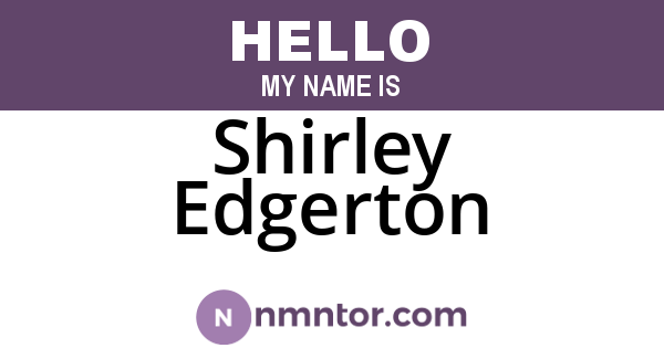 Shirley Edgerton