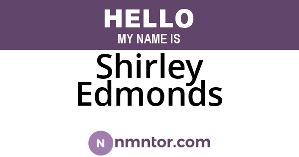 Shirley Edmonds
