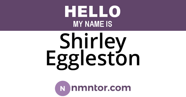 Shirley Eggleston