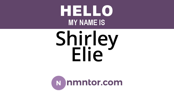 Shirley Elie