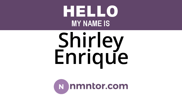 Shirley Enrique