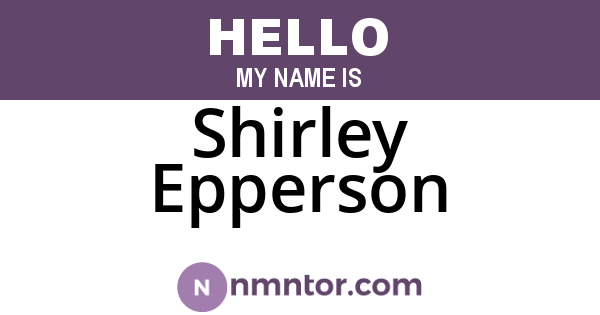 Shirley Epperson