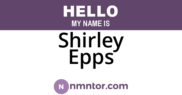 Shirley Epps