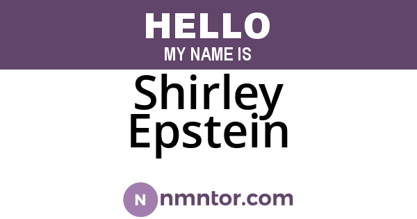 Shirley Epstein