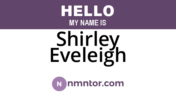Shirley Eveleigh