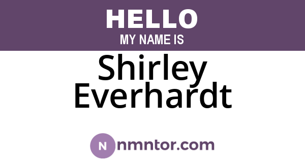 Shirley Everhardt