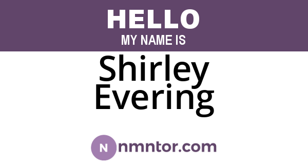 Shirley Evering
