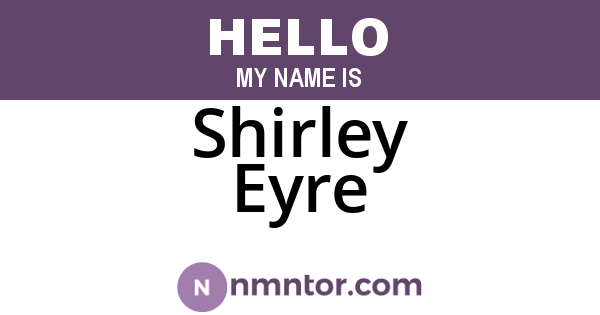 Shirley Eyre