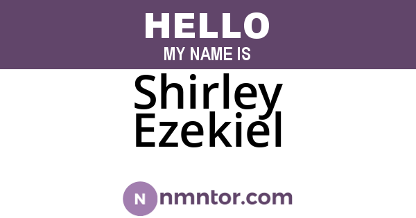 Shirley Ezekiel