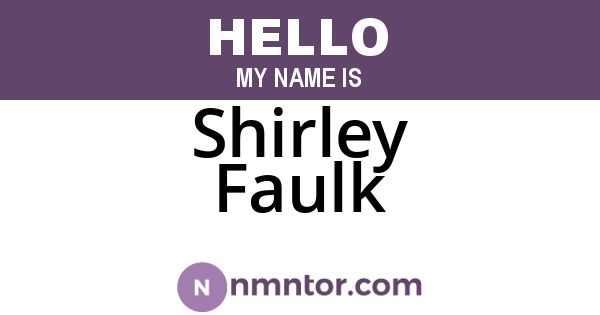Shirley Faulk