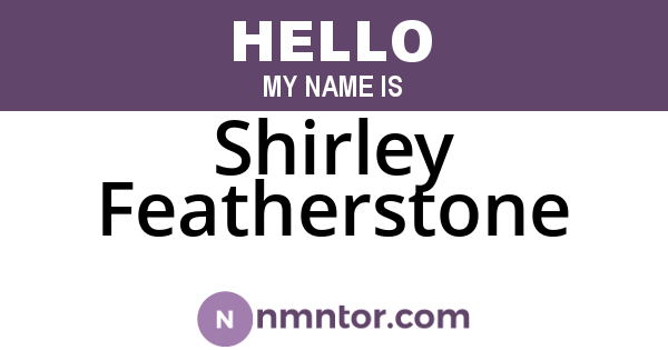 Shirley Featherstone