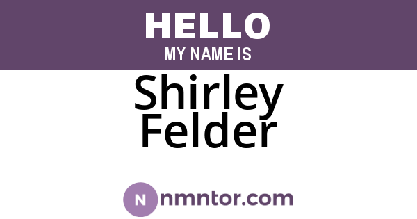 Shirley Felder