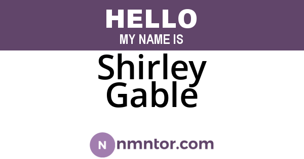 Shirley Gable