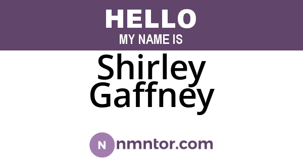 Shirley Gaffney
