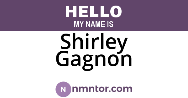Shirley Gagnon