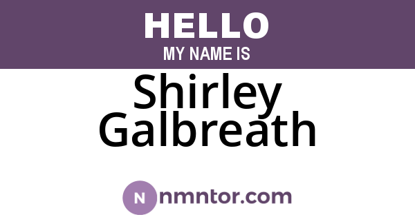 Shirley Galbreath