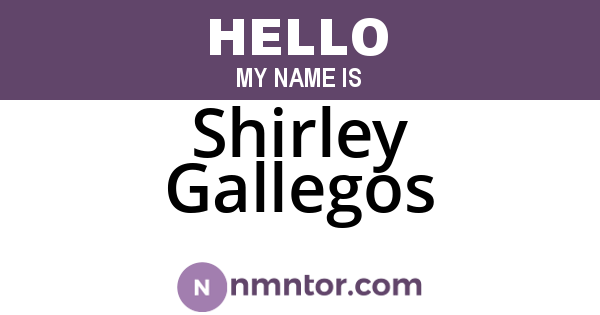 Shirley Gallegos