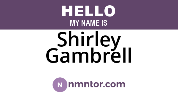 Shirley Gambrell