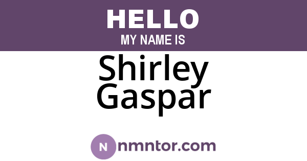 Shirley Gaspar