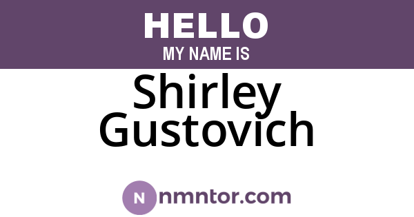 Shirley Gustovich