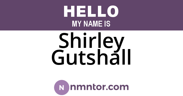 Shirley Gutshall