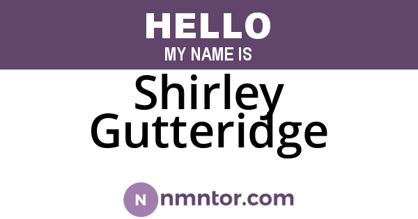 Shirley Gutteridge