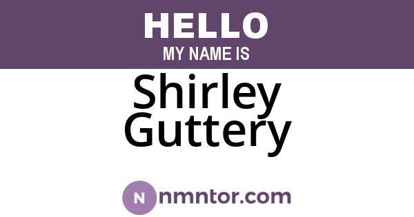 Shirley Guttery