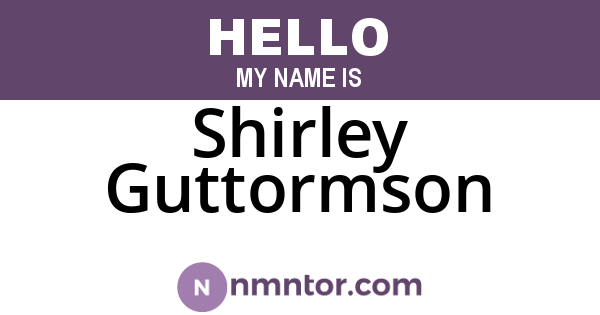 Shirley Guttormson