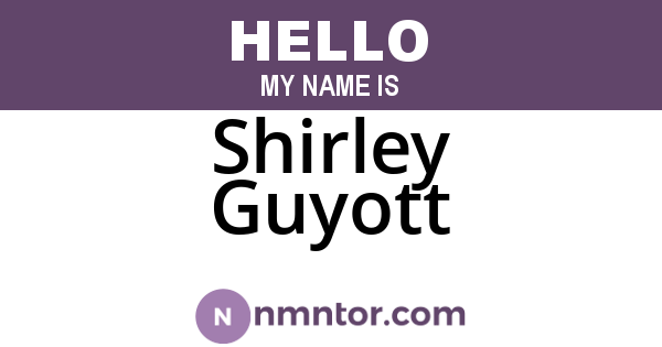 Shirley Guyott