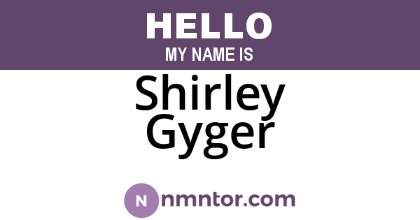 Shirley Gyger