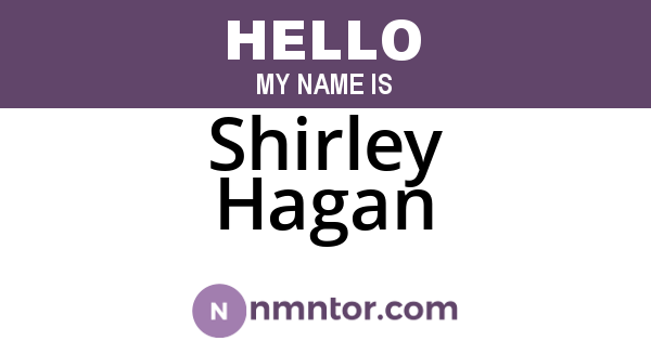 Shirley Hagan