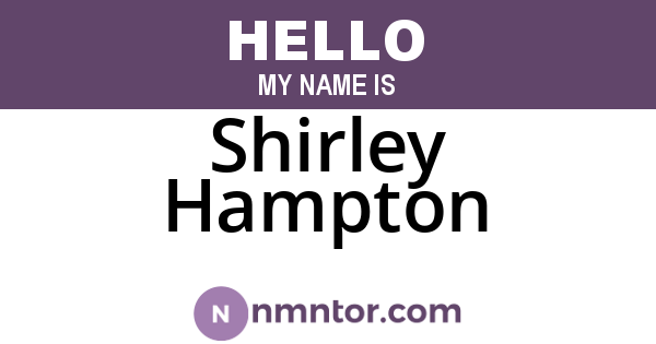 Shirley Hampton