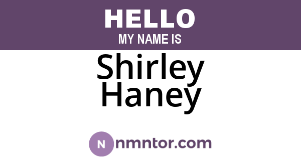 Shirley Haney