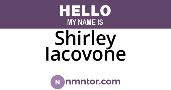 Shirley Iacovone