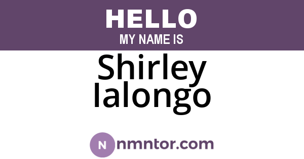 Shirley Ialongo