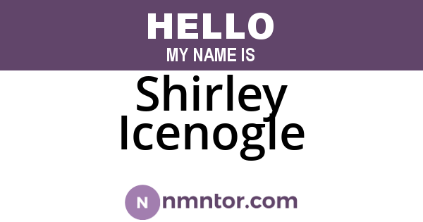 Shirley Icenogle