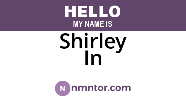 Shirley In