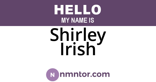 Shirley Irish