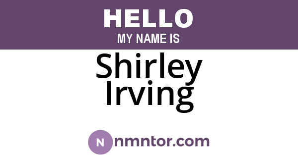 Shirley Irving