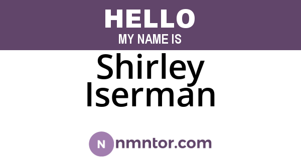 Shirley Iserman