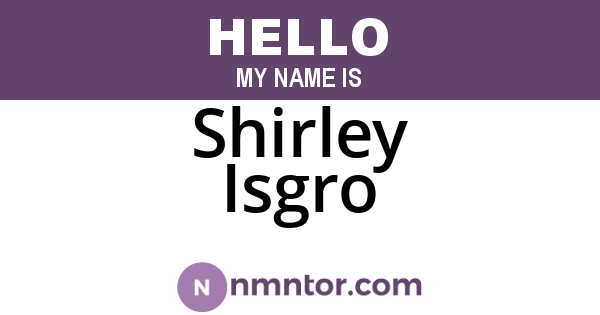 Shirley Isgro