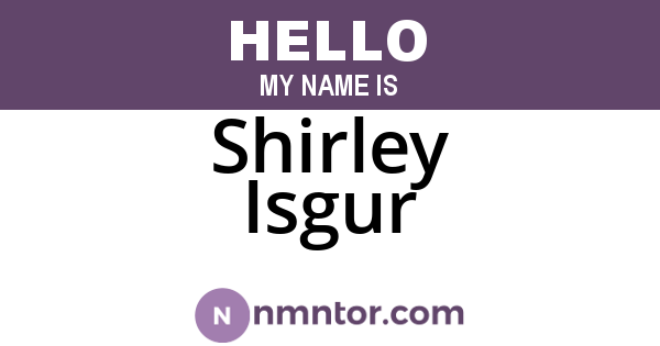 Shirley Isgur