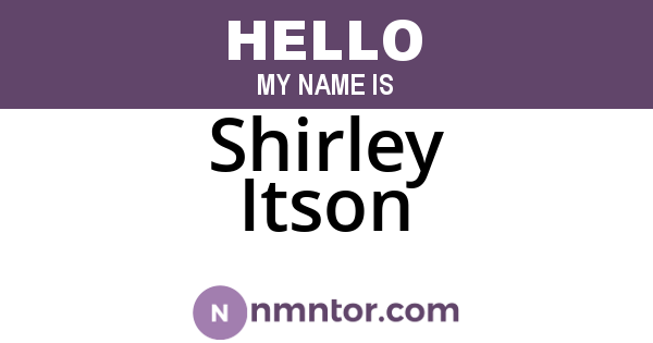 Shirley Itson