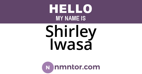 Shirley Iwasa