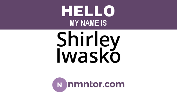 Shirley Iwasko