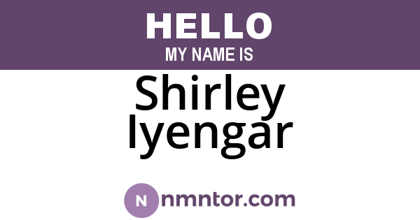 Shirley Iyengar